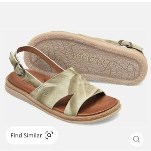 Born Women's Carah Leather Sandal in Green Size 9 (40.5) Worn Once! EUC